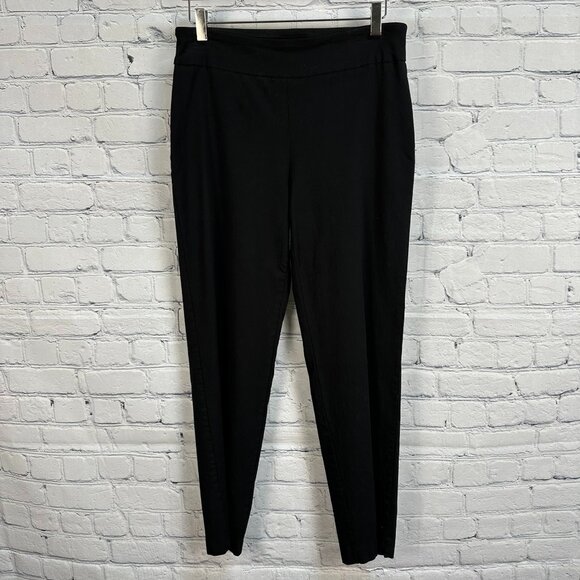 Counterparts Women's Pull On Stretch Straight Leg Ankle Pants, Size 12, Black - Picture 3 of 10